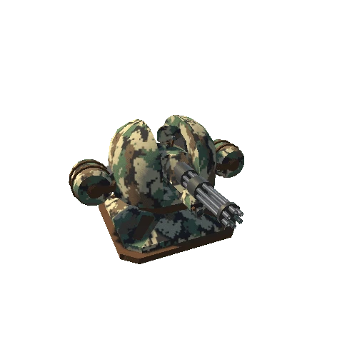 Minigun v3 - Woodland Camo